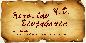Miroslav Divjaković vizit kartica